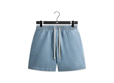 Kith Textured Indigo Weave Cayden Short "Light Indigo"