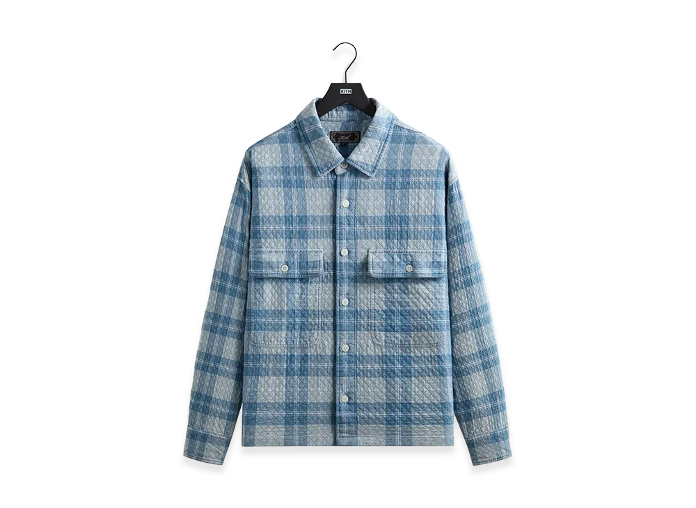 Kith Washed Indigo Plaid Henson Shirt "Light Indigo"