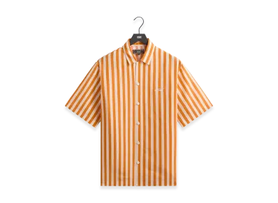 Kith Striped Thompson Camp Collar Shirt "Tiger"