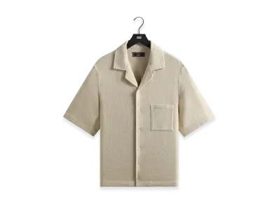 Kith Soft Woven Cropped Beckham Camp Collar Shirt "Waffle"
