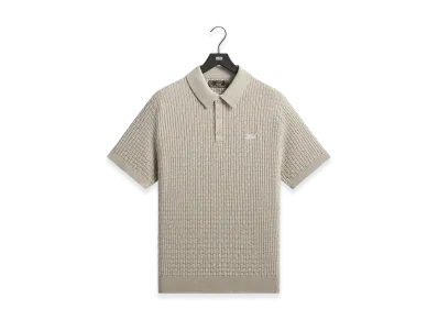 Kith Basket Weave Tilden Polo "Light Heather Grey"