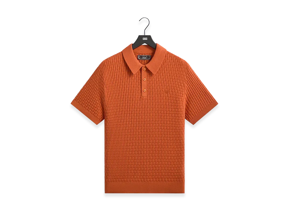Kith Basket Weave Tilden Polo "Clementine"