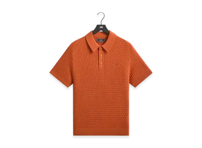 Kith Basket Weave Tilden Polo "Clementine"