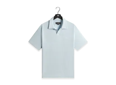 Kith Micro Waffle Drew Polo "Light Indigo"