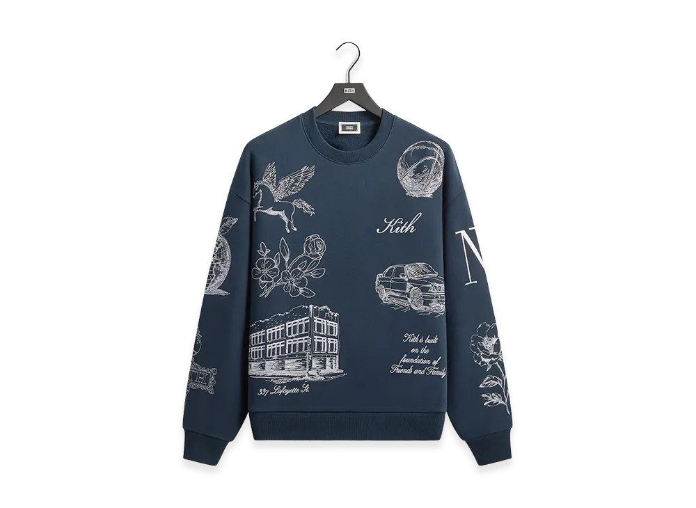 Kith New York To The World Nelson Crewneck "Nocturnal"