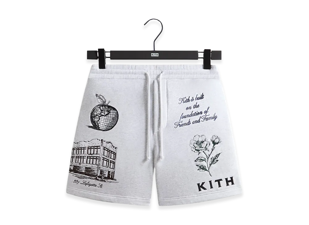 Kith New York To The World Curtis Short "Light Heather Grey"