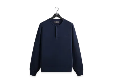 Kith Micro Waffle Long Sleeve Colby Pullover "Nocturnal"