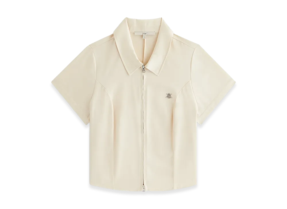 Kith Women's Caela Zip Polo Shirt "Silk"