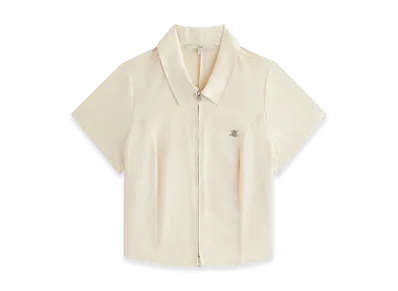 Kith Women's Caela Zip Polo Shirt "Silk"