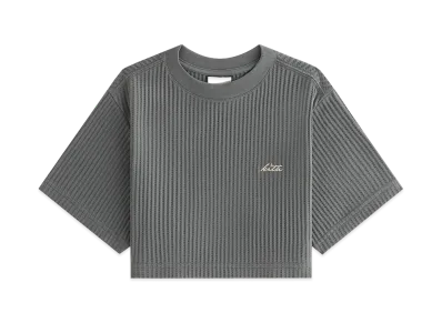 Kith Women's Fei Waffle Cropped Tee "Island"
