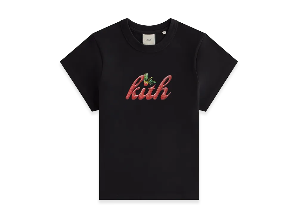 Kith Women's Mulberry Vintage Strawberry Tee "Black"
