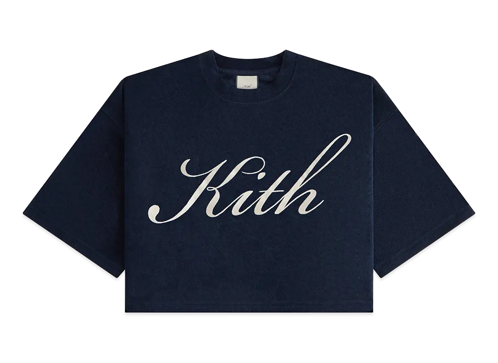 Kith Women's Min Towel Terry Cropped Tee "Nocturnal"