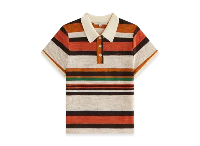 Kith Women's Sansa Stripe Shrunken Polo "Flutter"