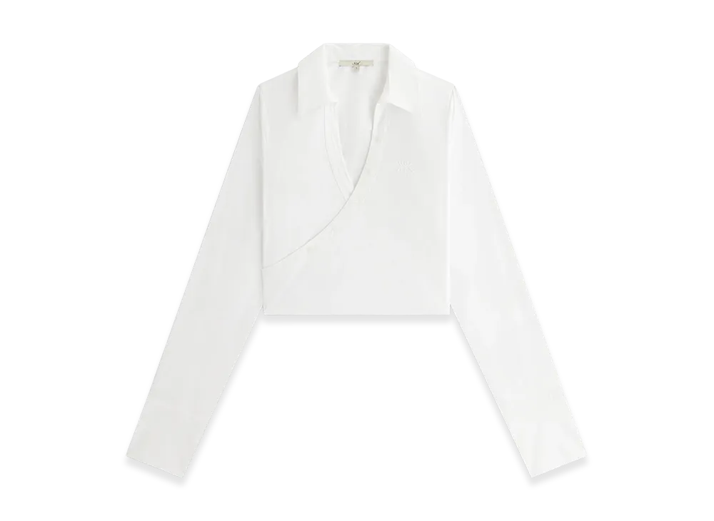 Kith Women's Kairi Poplin Wrap Shirt "White"