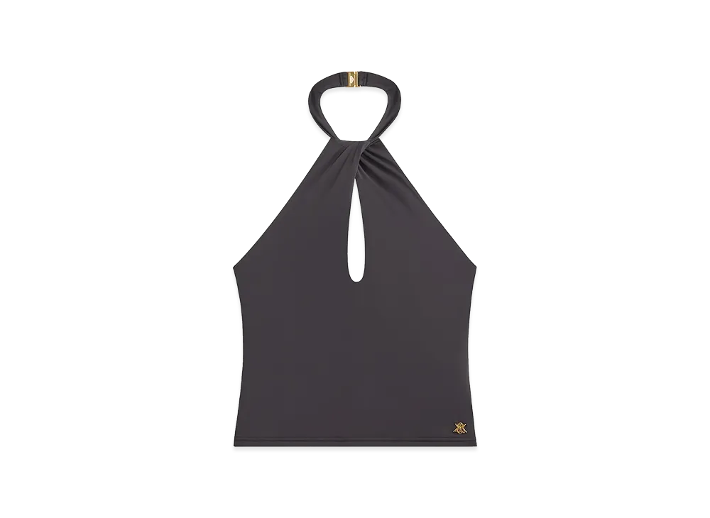 Kith Women's Lea Cross Neck Halter Top "Black"