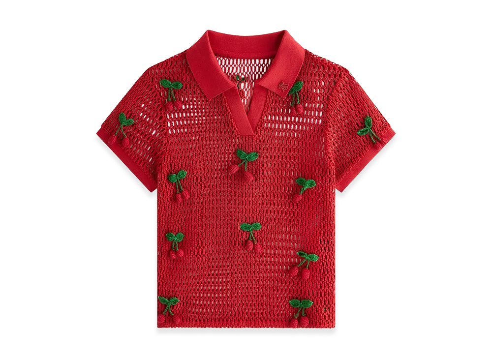 Kith Women's Hedi Cherry Sweater Polo "Fury"
