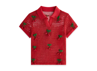 Kith Women's Hedi Cherry Sweater Polo "Fury"