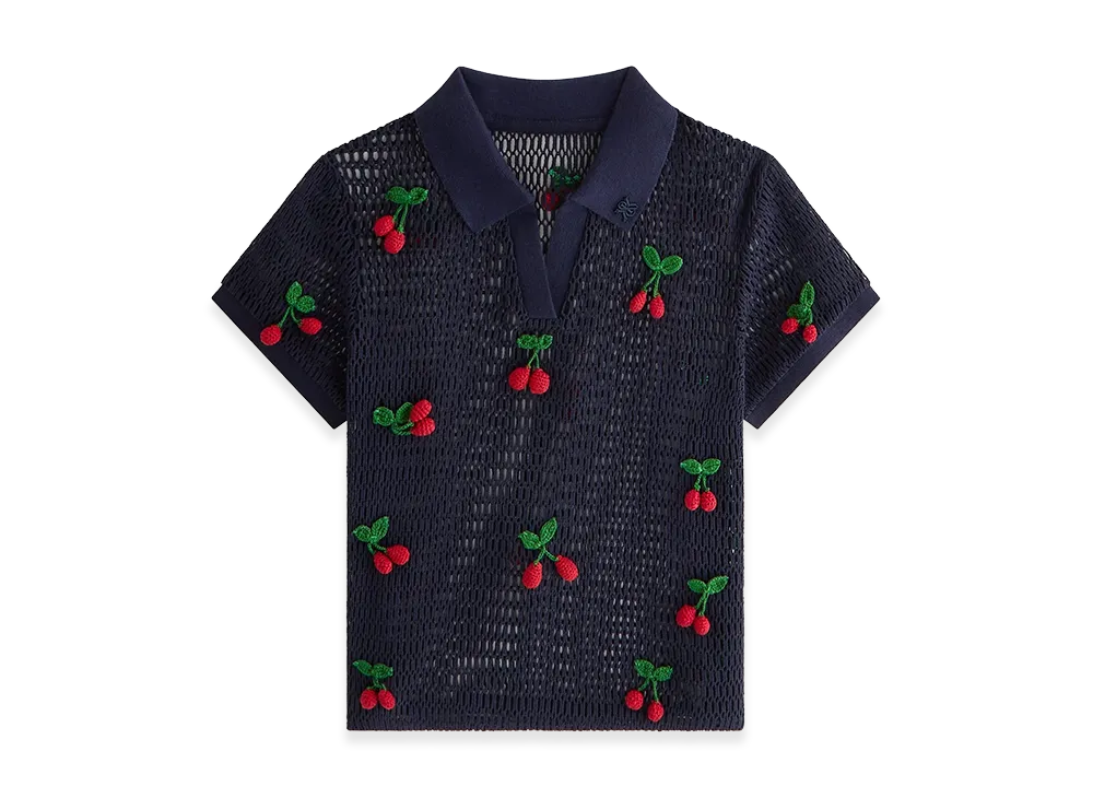 Kith Women's Hedi Cherry Sweater Polo "Nocturnal"