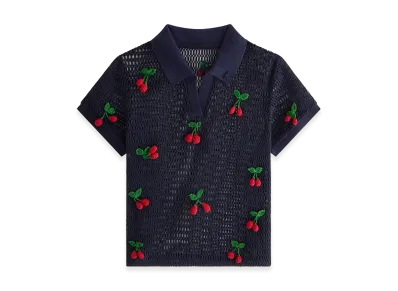 Kith Women's Hedi Cherry Sweater Polo "Nocturnal"