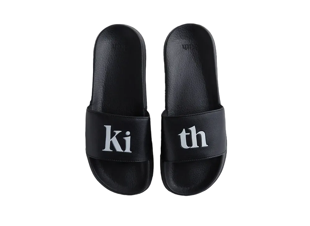 Kith Serif Logo Slides "Black" KHM150085-001