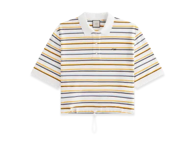 Kith Women's Sadie Stripe Pique Polo "White"