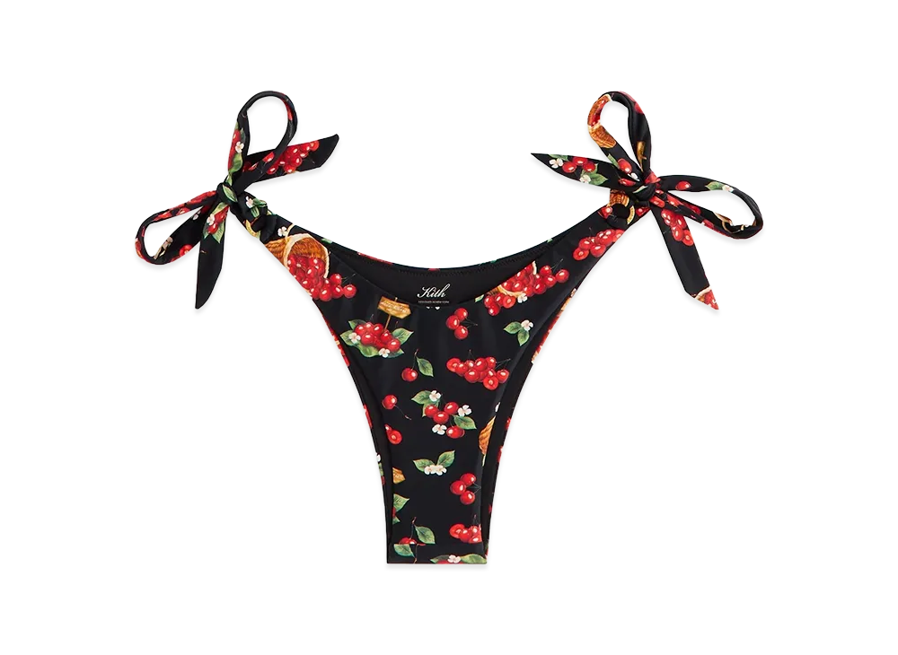 Kith Women's Iris Cherry Tie Bottom "Black"