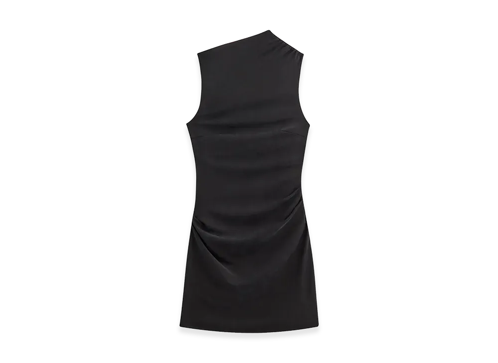 Kith Women's Delphi Draped Sueded Mini Dress "Black"