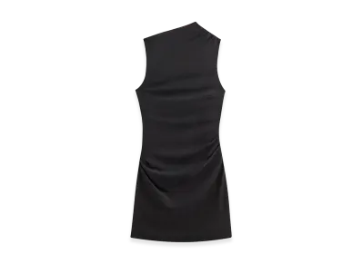 Kith Women's Delphi Draped Sueded Mini Dress "Black"