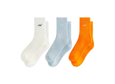 Kith Women's 3-Pack Lightweight Cotton Classic Crew Sock "Multi"