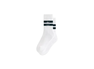 Kith Women's Stripe Cotton Mid Crew Socks "White"