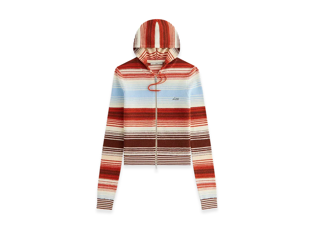 Kith Women's Adley Shrunken Multi Sweater Hoodie "Silk"