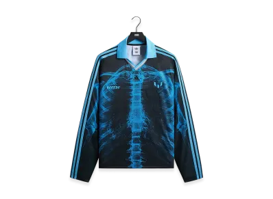 Kith x Lionel Messi x adidas Football Skeleton Goalkeeper Long Sleeve Tee "Black/Blue"
