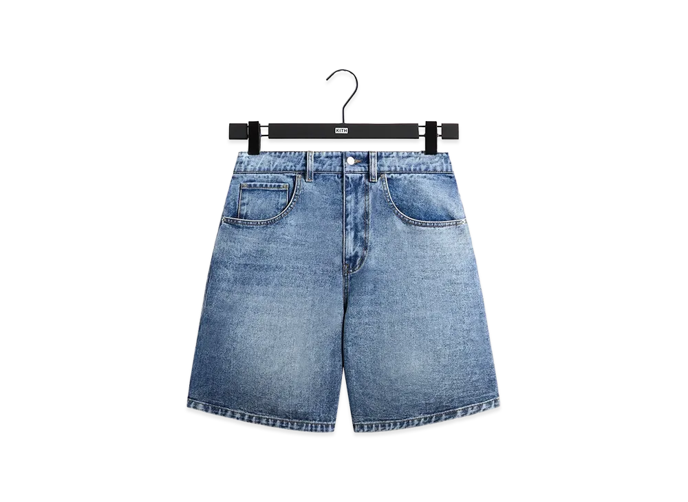 Kith x Lionel Messi x adidas Football Denim Short "Aurora/Ink"