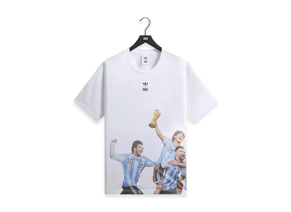 Kith x Lionel Messi x adidas Football World Cup Graphic Tee "White"