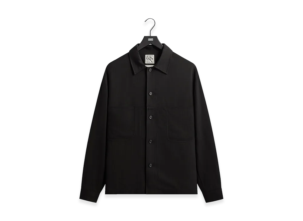 Kith &Kin Textured Viscose Ace Buttondown "Black"