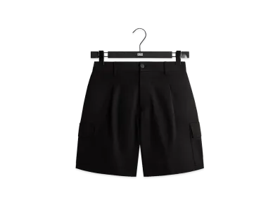 Kith &Kin Textured Viscose Conley Cargo Short "Black"