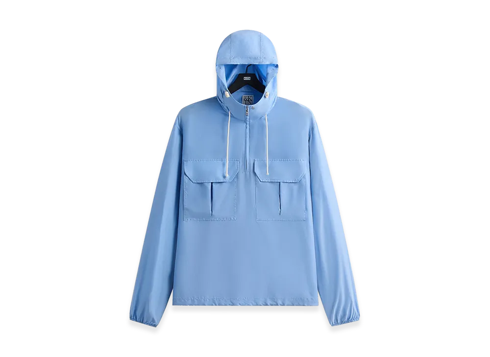 Kith &Kin Washed Silk Habotai Quarter Zip Raj Jacket "Millstream"