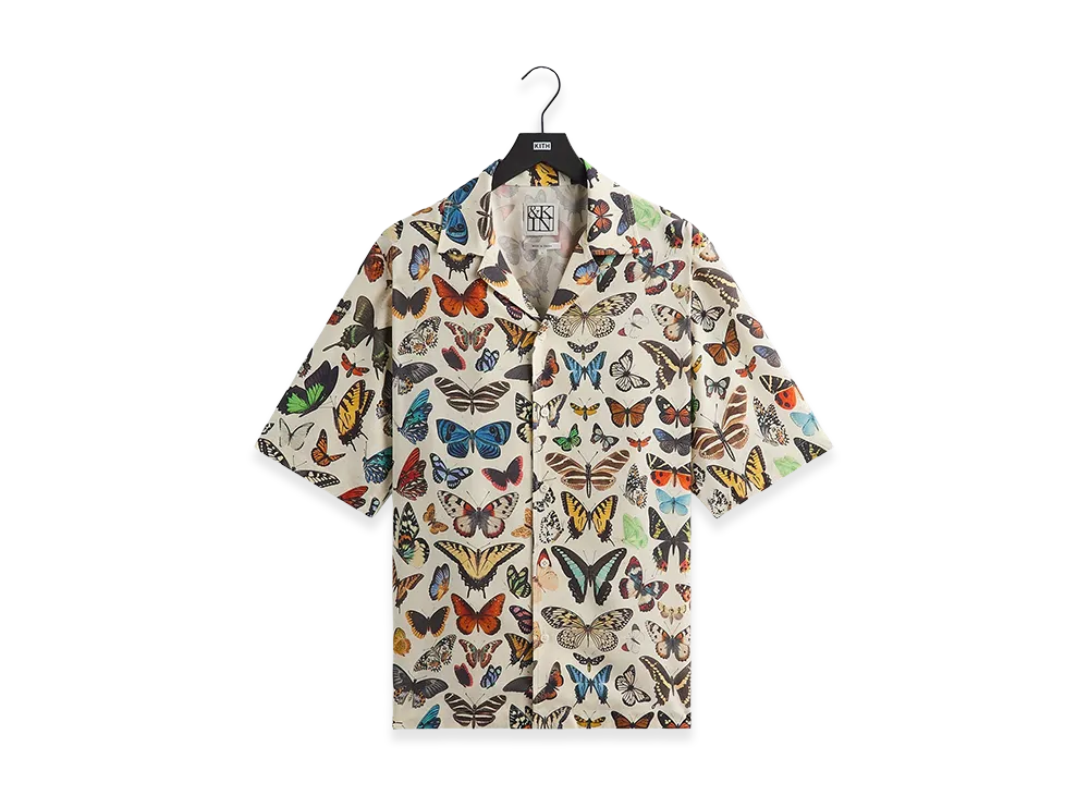 Kith &Kin Butterfly Archive Thompson Camp Collar Shirt "Sandrift"