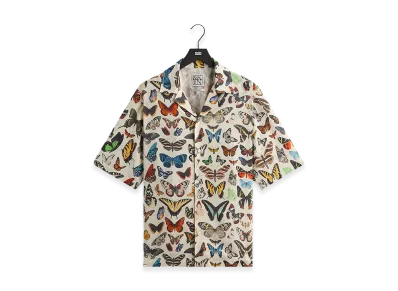Kith &Kin Butterfly Archive Thompson Camp Collar Shirt "Sandrift"