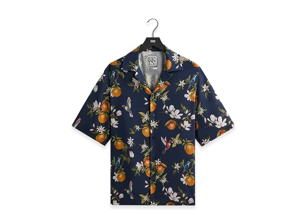 Kith &Kin Citrus Garden Thompson Camp Collar Shirt "Nocturnal"