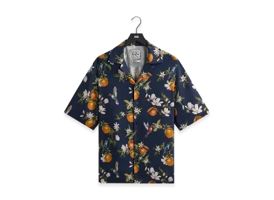 Kith &Kin Citrus Garden Thompson Camp Collar Shirt "Nocturnal"