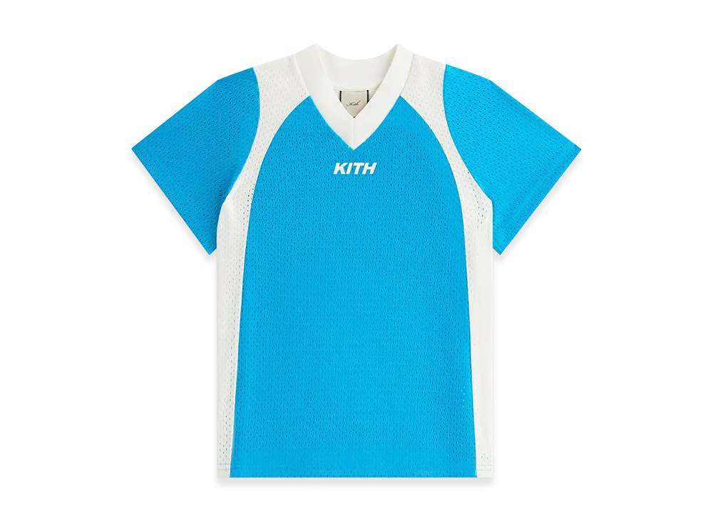 Kith Women's Nicci II Paneled Mesh Tee "Meridian Blue"