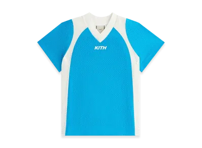 Kith Women's Nicci II Paneled Mesh Tee "Meridian Blue"