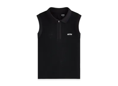 Kith Women's Perry Polo Mesh Tank "Black"