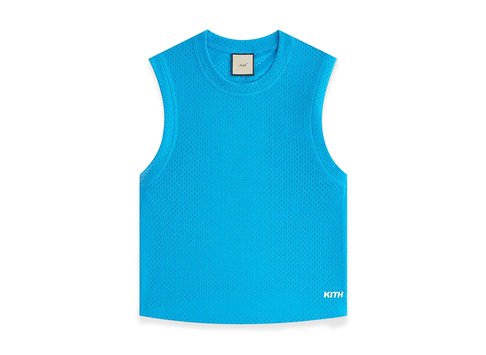 Kith Women's Mera Mesh Muscle Tank "Meridian Blue"