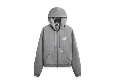 Kith x New Balance Pinstripe Braxton Zip Hoodie "Smoke"