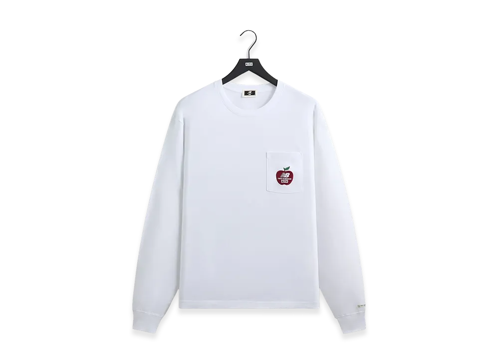 Kith x New Balance NY Woodblock Long Sleeve Pocket Tee "White"