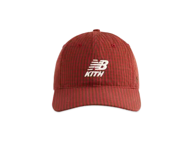 Kith x '47 x New Balance Classic Gingham Poplin Franchise LS Cap "Biking Red"