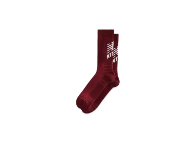 Kith x New Balance Big Logo Crew Socks "Biking Red"