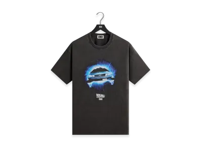 Kith x Back to the Future DeLorean Front Back Vintage Tee "Black"